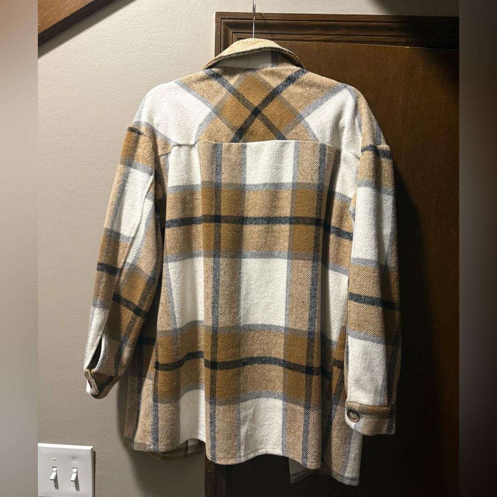 Plaid Oversized Shacket - Size M